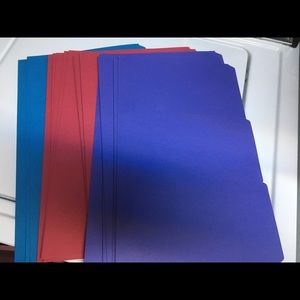 29 legal size file folders in various colors
